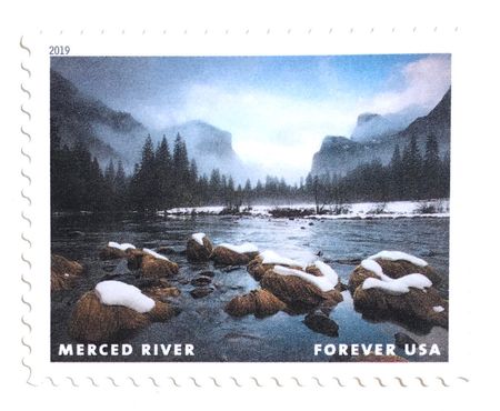100 Yosemite Forever Stamps Unused California River Valley Postage for Mailing